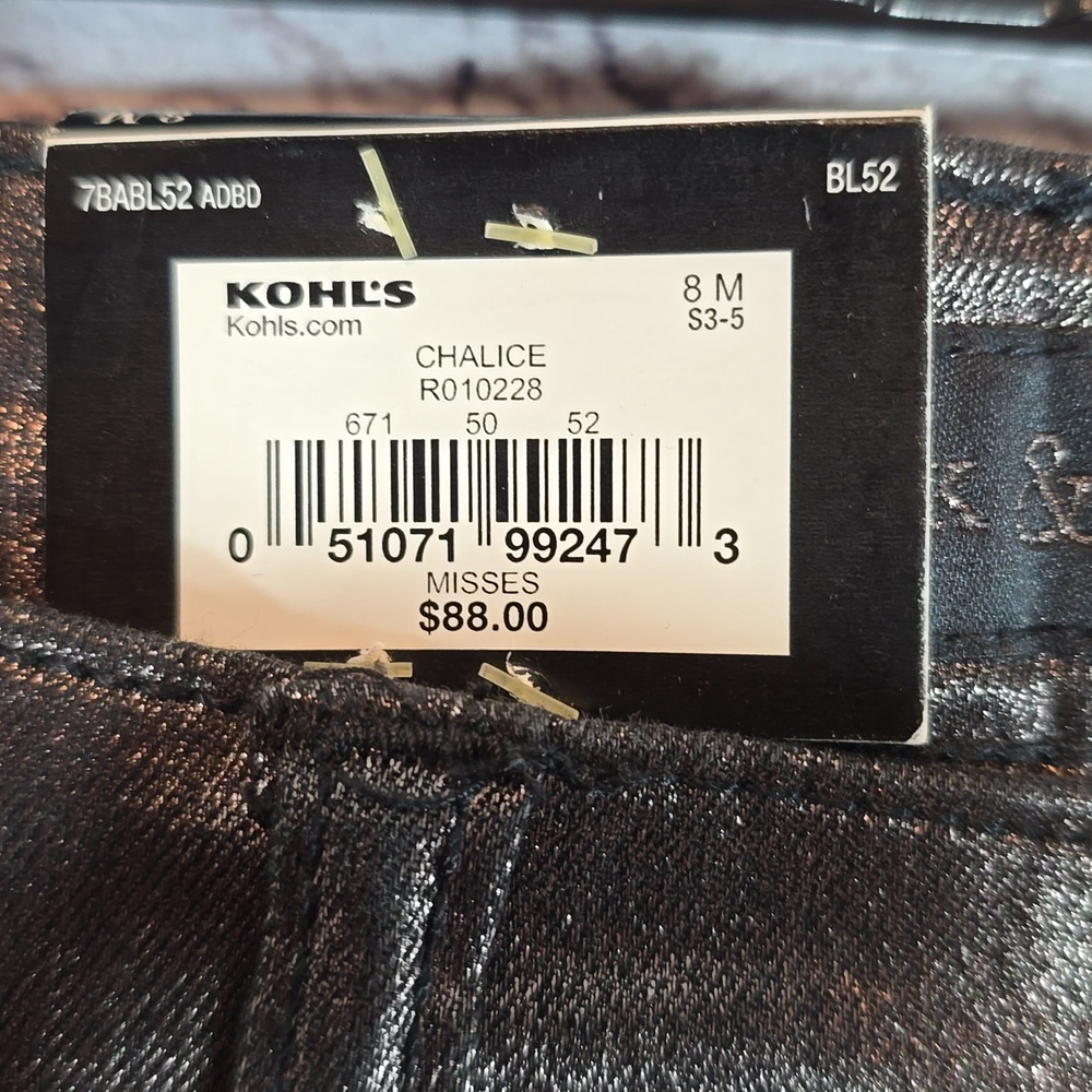 Rock & Republic Shiny Metallic "Kashmiere" Skinny Jeans Size 8 NWT - Picture 11 of 13